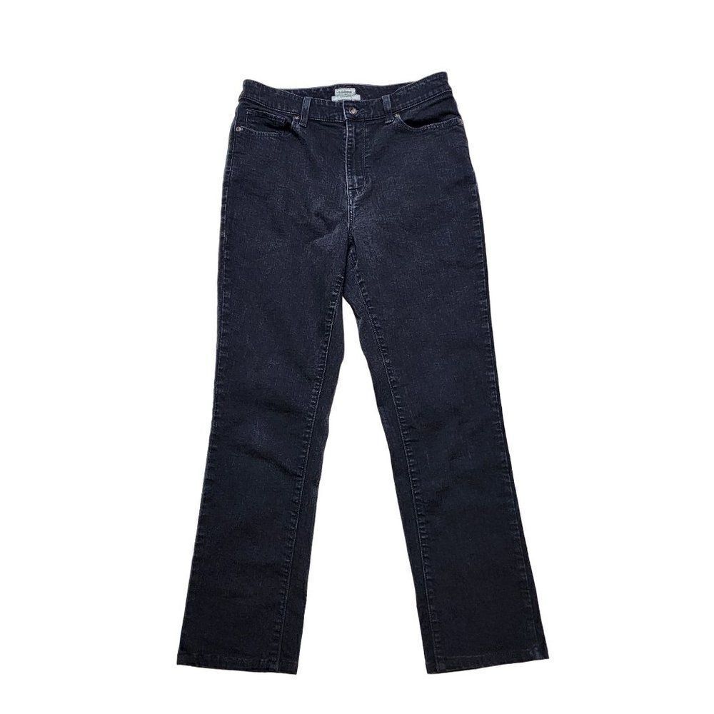 L.L. Bean Classic Fit Women's Straight Leg Black Jeans Size 10 Regular